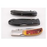 THREE POCKET KNIVES