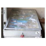 ALUMINUM DISPLAY CASE, PLEXIGLASS