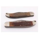 TWO SCHRADE HUNTER KNIVES