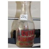 GUYAN CREAMERY MILK BOTTLE