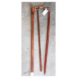 (3) WALKING STICKS