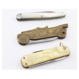 THREE POCKET KNIVES