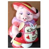 KITCHEN DIVA PIG COOKIE JAR