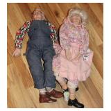 GRANNY & GRANDPA PORCELAIN DOLL PAIR