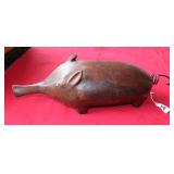 CHARLES MARCAK HAND CARVED FOLK ART PIG