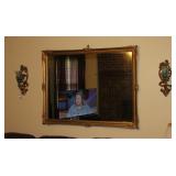 WALL MIRROR AND SCONCES