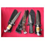 (4) FIXED BLADE KNIVES