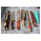 (5) FIXED BLADE KNIVES