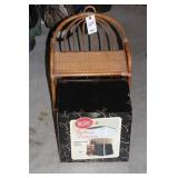 RATTAN SHELF AND BEVERAGE DISPENSER