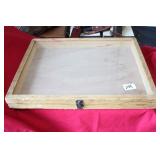 GLASS TOP WOOD DISPLAY CASE