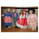 (4) CONTEMPORARY PORCELAIN DOLLS