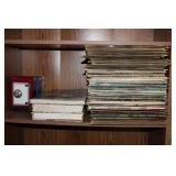 33 RPM RECORDS, BOOKS, (2) BANKS