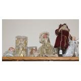 BARBIE, ANGEL TREE TOPPERS, SANTA ETC