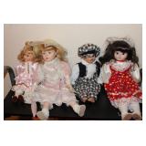 (4) CONTEMPORARY PORCELAIN DOLLS