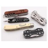 FIVE POCKET KNIVES