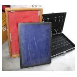 KNIFE ORGANIZER, (2) DISPLAY BOXES, RIKER BOX