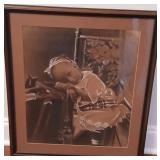 COLOR ENHANCED BABY PICTURE - FRAMED
