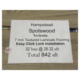 842 SFT 7mm Spotswood Laminate Flooring