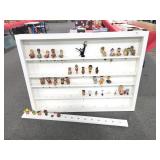 WOOD DISPLAY SHELF W/ DRILLED HOLES FOR DISPLAYING