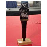 BUDWEISER BLACK CROWN TAP HANDLE 11"