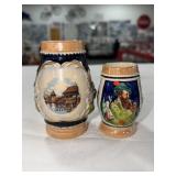 (2) MINIATURE BEER STEINS
