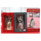 Lenox 1997-99 Silver Bells Christmas Ornaments