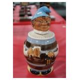 Registered E.W. Barrel Elf Ceramic Decanter