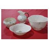 Belleek Pottery Harp Shamrock Collection