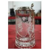 NFL Etched Glass Beer Stein