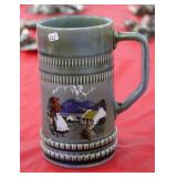 Vintage Welsh Irish Farmer Porcelain Beer Stein
