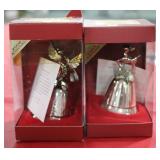 Lenox 2002-03 Silver Bells Christmas Ornaments