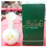 Belleek Parian China Raised Floral Vase