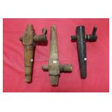 (3) Antique Primitive Wooden Taps