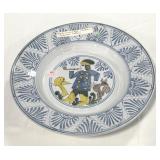 HAND DECORATED ITALIAN REDWARE POTTERY BOWL