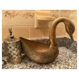 SWAN PLANTER AND PUMP SOAP DISPENSER