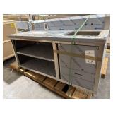 JOHN BOOS CUSTOM 72" BEVERAGE CABINET - SINK &