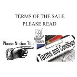 TERMS AND CONDITIONS FOR THE AUCTION!!  READ!!