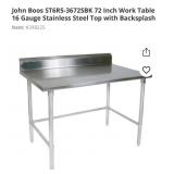 72" STAINLESS STEEL WORK TABLE