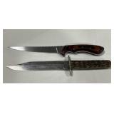 (2) FIXED BLADE KNIVES - JERNIGAN WIM7 & NON XXL