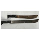 (2) MACHETES - BOTH HAVE NO MAKERS MARK - BOTH