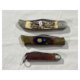 (3) FOLDING POCKET KNIVES - CAMILLUS "NAPA" #11
