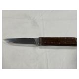 "JERNIGAN KIT" FIXED-BLADE KNIFE - WOOD HANDLE -