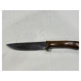 HANDMADE FIXED-BLADE KNIFE - POLISHED WOODEN
