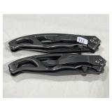 (2) GERBER LOCK-BLADE FOLDING POCKET KNIVES - 7"
