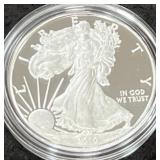 2010-W PROOF SILVER EAGLE - BOX AND COA