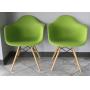 Contemporary Retro Molded Style Lime Plastic Chair