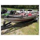 1986 VISION 16 FT BASS BOAT