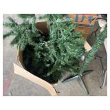 ARTIFICIAL CHRISTMAS TREE & ASSTD. CHRISTMAS DECO