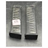 (2) ETS SHIELD 9mm 12 ROUND MAGAZINES