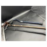 (3) WALKING CANES